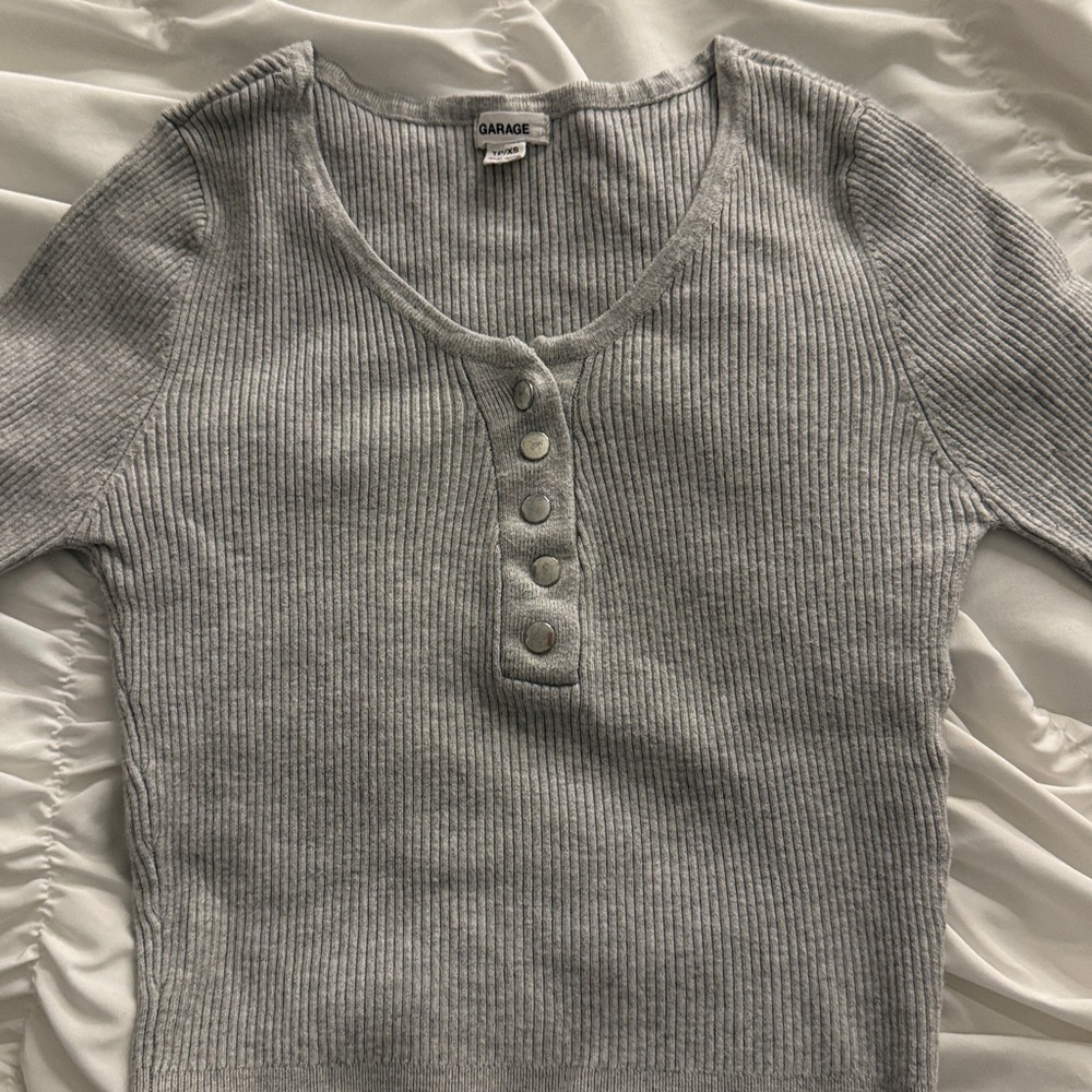 Garage Gray Long Sleeve Tee